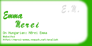 emma merei business card