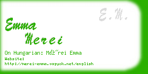 emma merei business card